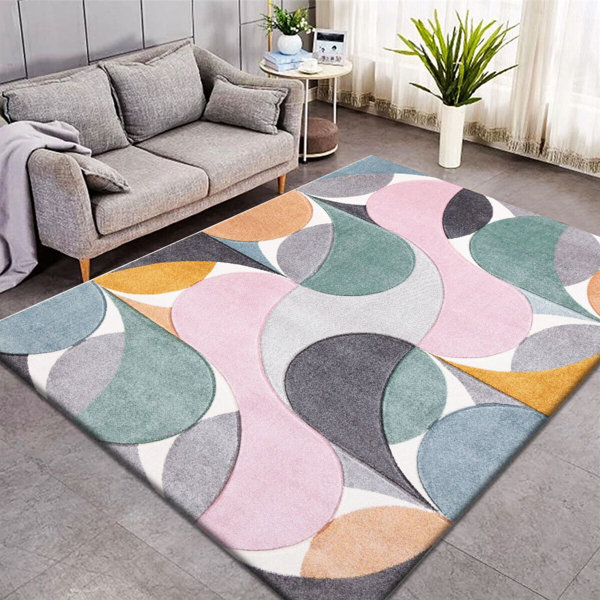Stylish Home Blue/Pink Rug Wayfair.co.uk